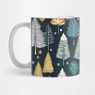 Winter Pine Tree design Christmas snow Mug